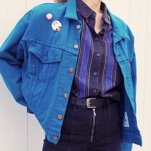 Levi’s Vintage Denim Jean Turquoise Jacket S Oversized